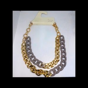 A New Day Two Toned Layered Chain Necklace